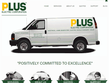 Tablet Screenshot of pluselectriccorp.com